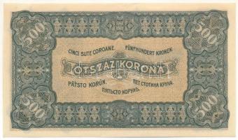 1923. 500K "5A 011 007094", nyomdahely jelölés nélkül T:AU ragasztónyom / 
Hungary 1923. ...