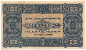 1923. 1000K "Magyar Pénzjegynyomda Rt. Budapest" nyomdahely jelöléssel T:F Adamo K37