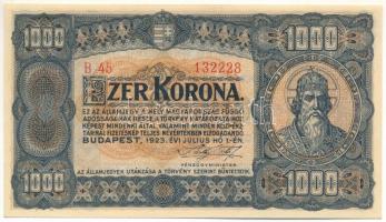 1923. 1000K "B45 132228" nyomdahely jelölés nélkül T:AU kisebb saroktörések Adamo K37