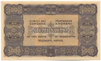 1923. 5000K "5 B12 471577", "Magyar Pénzjegynyomda Rt. Budapest" nyomdahely jelö...