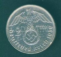 Német 3. Birodalom 1939D 2M Ag "Hindenburg" T:2/3 ph