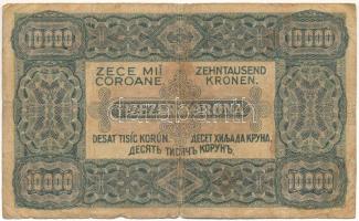 1923. 10.000K "Magyar Pénzjegynyomda Rt." nyomdahely jelöléssel, piros sorozat- és sorszám...