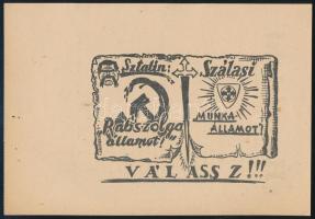 1944 októbere "Honvédek! (...) Kitartás! Éljen Szálasi! (...)", kétoldalas II. világháború...