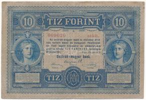 1880. 10Ft / 10G "Osztrák-Magyar Bank" "2606 009020" T:F szép papír, kis kopás / Austro-Hungarian Monarchy 1880. 10 Forint / 10 Gulden "Österreichisch-ungarische Bank" "2606 009020" C:F nice paper, small abrasion Adamo G128