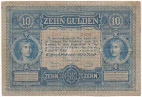 1880. 10Ft / 10G "Osztrák-Magyar Bank" "2606 009020" T:F szép papír, kis kopás /...