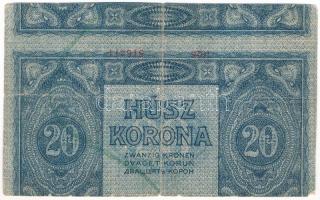 1919. július 15. 20K "1028 516411" látványosan eltolódott, fordított hátlapi nyomattal! T:...