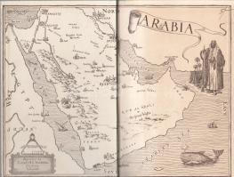 Armstrong, H[arold] C[ourtenay]: Lord of Arabia: Ibn Saud. Az Intimate Story of a King. London, (1934). Arthur Barker Ltd. (Printed by Jarrold and Sons Ltd., Norwich). 1 t. (címkép) + 306 p. Első kiadás. Harold Courtney Armstrong (1891-1943) brit történész és hajóskapitány történeti portréja Ibd Saud-ról, azaz Abdul-Aziz ibn Abdul-Rahmanról, Szaúd-Arábia királyáról annak korai sivatagi portyázásától az ország egyesítéséig és királyi címe elnyeréséig (1901-1932). A száműzött emíri családból származó Ibn Saud szabadcsapataival éveken keresztül a megszálló török hatalom, illetve a törökök által támogatott helyi arab hatalmasságok ellen harcolt. Gerillahadviselése az első világháború idején vált eredményesebbé, amikor komoly brit segítséget kapott. A megerősödött hadúr végül 1932-ben fejezte be országa egyesítését. A nyugati sajtóban rendkívül kedvezően értékelt hadúr és országalapító utódai kormányozzák az országot a mai napig. Oldalszámozáson belül néhány egész oldalas és szövegközti térképvázlattal, az előzékeken rajzzal kiegészített Arábia-térképpel. Feliratozott kiadói egészvászon kötésben. Jó példány.