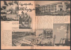cca 1948 Épül az ország. A munka diadala. Bp., é.n., Országos Tervhivatal. Számos fekete-fehér képpe...