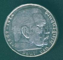 Német 3. Birodalom 1939A 2M Ag "Hindenburg" T:2/3 ph. ü.