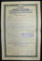 cca 1934 Fonciere biztosító dekoratív biztosítási kötvény / Insurance bond