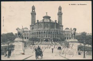 1905 Pogány Móric (1878-1942) magyar építész, urbanista, egyetemi tanár; grafikusművész autográf üdv...