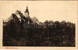 1916 Jihlava, Iglau; Heulospartie / church + K.u.K. Infanterieregiment Ritter v. Ziegler Nr. 60. Marsch.-M.G.A.
