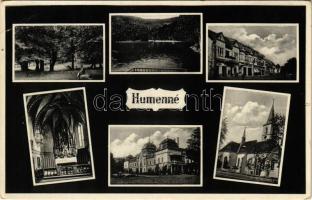 Homonna, Homenau, Humenné; mozaiklap, Andrássy kastély / multi-view postcard with castle (EB)
