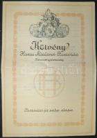 cca 1934 Hazai éltalános biztosító dekoratív biztosítási kötvény / Insurance bond