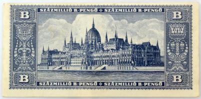 1946. 100.000.000BP eltolódott nyomattal T:AU,XF hajtatlan, de több apró hiba
Hungary 1946. 100.000...