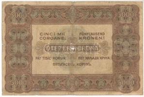 1920. 5000K piros "5 B04 212149" sorszámmal, "Orell Füssli Zürich" nyomdahely je...