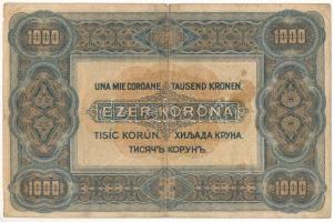 1920. 1000K "Orell Füssli Zürich" nyomdahely jelöléssel T:F,VG folt Adamo K36