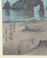 Seiben Kobayashi Shiba Genshuke cho. Japán fametszet. Heikichi Masuki , 1898. 70x36 cm Pszpartuban, ...