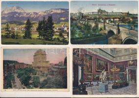 21 db RÉGI külföldi város képeslap vegyes minőségben / 21 pre-1945 mostly European town-view postcards in mixed quality
