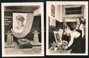 Az NDK-ban kiadott 8 db kis alakú kép a buchenwaldi koncentrációs táborról, 9×7 cm