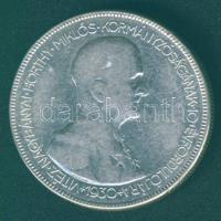 1930. 5P Ag "Horthy jobbra" T:3 ph.
