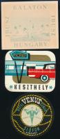 8 db bőröndcímke, hotelcímke a Balatonról