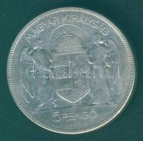 1930. 5P Ag "Horthy jobbra" T:3