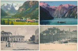 21 db főleg RÉGI külföldi város képeslap vegyes minőségben / 21 mostly pre-1945 European town-view postcards in mixed quality