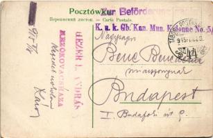 1915 Kolomyia, Kolomyja, Kolomyya, Kolomea; Sokól building + "K.u.K. Gb. Kan. Mun. Kolonne No. ...