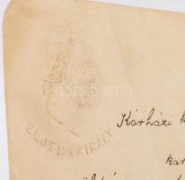 Kórházi kiadás számlája, rajta dombornyomott Ferenc József fejjel, "Éljen a király" felira...