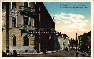 1916 Kolomyia, Kolomyja, Kolomyya, Kolomea; Ul. Kosciuszki / Kosciuszko-Gasse / street view (EK)