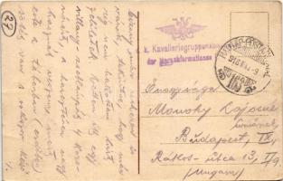 1916 Kovel, Kowel; Gimnazyum mezkie / grammar school + "K.u.K. Kavalleriegruppenkommando der Ma...