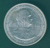 1930. 5P Ag "Horthy jobbra" T:3 ph.