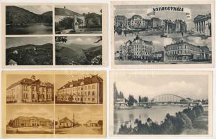 21 db MODERN magyar fekete-fehér város képeslap vegyes minőségben az 1950-es évekből