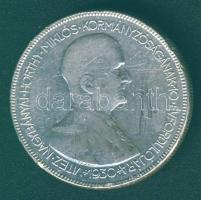 1930. 5P Ag "Horthy jobbra" T:3 ph. k.