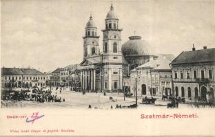 Szatmárnémeti cathedral with Pázmány press, warehouse and furniture shop