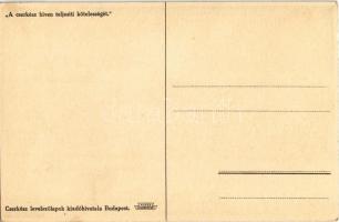 A cserkész híven teljesíti kötelességét. Cserkész levelezőlapok kiadóhivatal / Hungarian boy scout a...