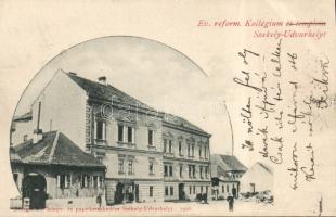 Székelyudvarhely evengelic school and the furniture shop of József Rudolf (EB)