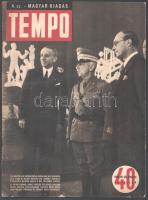 cca 1928-42 vegyes újság tétel, össz. 9 db, közte Tempo magyar kiadásának 4 lapszáma II. világháború...