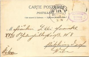 Oostende, Ostende; The Splendid Hotel advertisement card. Müller & Trüb litho (Rb)