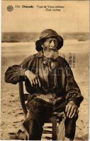 1934 Oostende, Ostende; Type de Vieux pecheur / Oud visscher / Belgian folklore, old fisherman (EK)