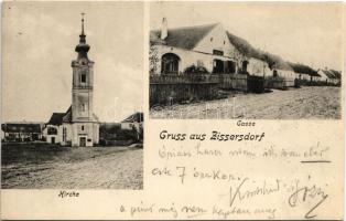 1907 Zissersdorf bei Geras (Drosendorf-Zissersdorf), Kirche, Gasse / church, street view