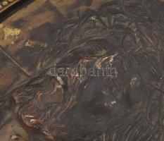 Oszwald jelzéssel: Jézus. Domborított rézlemez, keretben, 25x18 cm