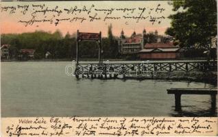 1906 Velden am Wörther See (Kärnten), Dampfschiff Landungsplatz / steamship docks (EK)