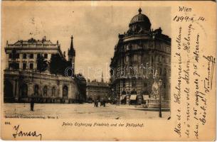 1899 (Vorläufer) Wien, Vienna, Bécs; Palais Erzherzog Friedrich und der Philipphof