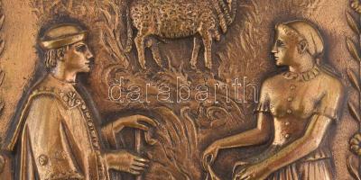 Garami László (1921-2003): Jancsi és Juliska. Öntött bronz, jelzett, 30x20 cm