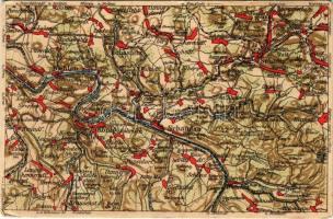 Bad Schandau - German map / Németországi térkép. Wona-Verlag (R. Hausschting) Königswartha (Amtsh. Bautzen) (EK)