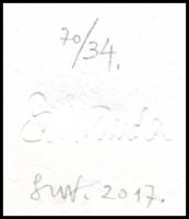 Szyksznian Wanda (1948-): Vízi világ (cím nélkül, a Gyöngykor c. mappából). Computer print, merített...