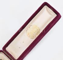 cca 1900, Bachruch Antal ezüst (Ag) kalaptű, üveg berakással, bruttó: 2,4g, A. Bachruch Pest Juwelie...