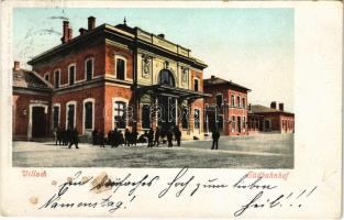 1900 Villach (Kärnten), Südbahnhof / railway station (surface damage)